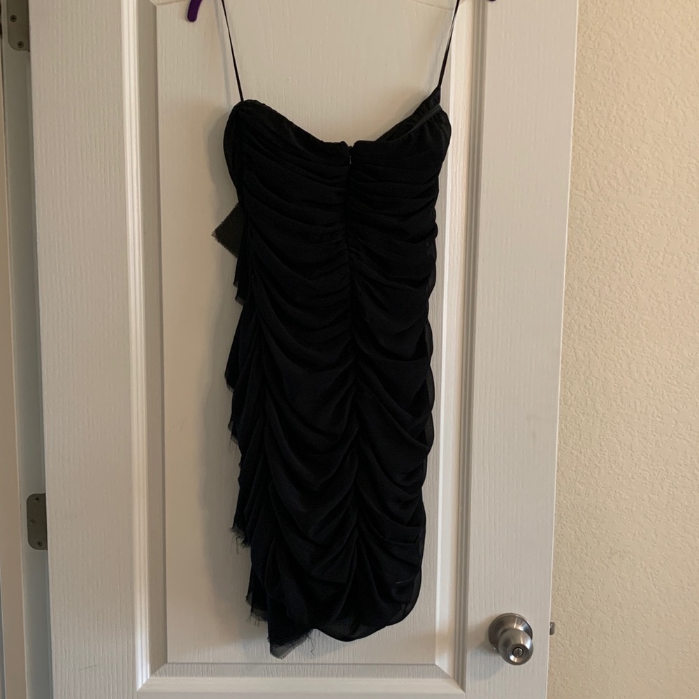 Express Black strapless mini dress
